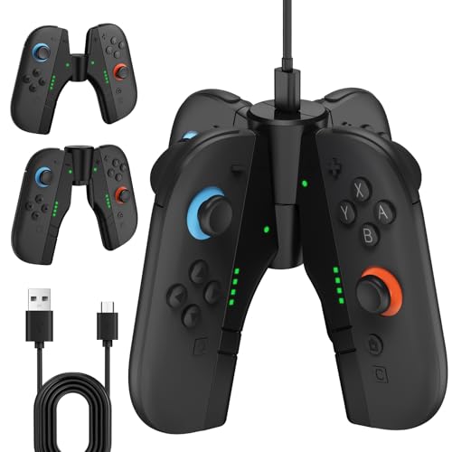 Ladegriff für Nintendo Switch 2, Spielen Während des Ladens, Tragbares 4-in-1-Ladedock für Switch 2 Joy-Con, lässt Sich mit Ladekabel in einen Griff umwandeln, Nintendo Switch 2 Zubehör | 2 STK Ladegriff für Nintendo Switch 2, Spielen Während des Ladens, Tragbares 4-in-1-Ladedock für Switch 2 Joy-Con, lässt Sich mit Ladekabel in einen Griff umwandeln, Nintendo Switch 2 Zubehör | 2 STK von Acemall