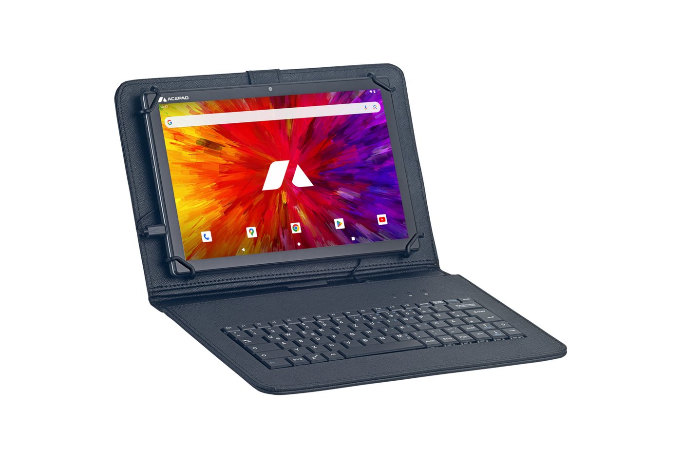 Acepad A131T Tablet (10,1", 128 GB, Android, 4G (LTE), 6 GB Ram, Octa-Core, 10", WiFi, mit USB-Tastaturtasche) von Acepad