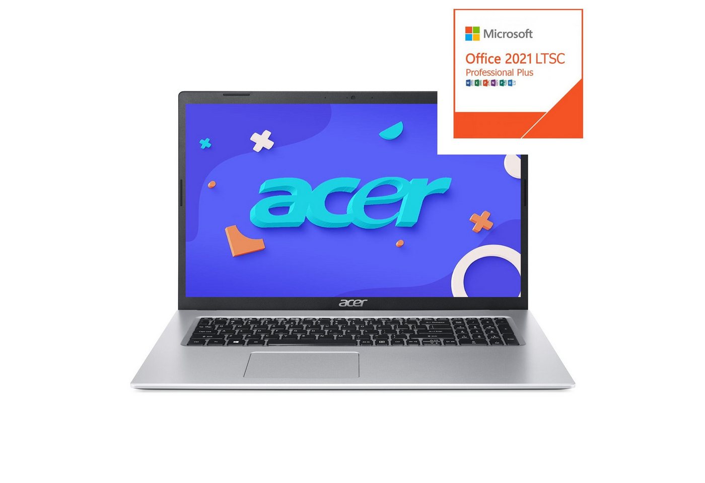 Acer A317-54 Business-Notebook (44,00 cm/17.3 Zoll, Intel i5 1235U, Iris Xe, 2000 GB HDD, 500 GB SSD, inkl. Microsoft Office 2021 Professional) von Acer