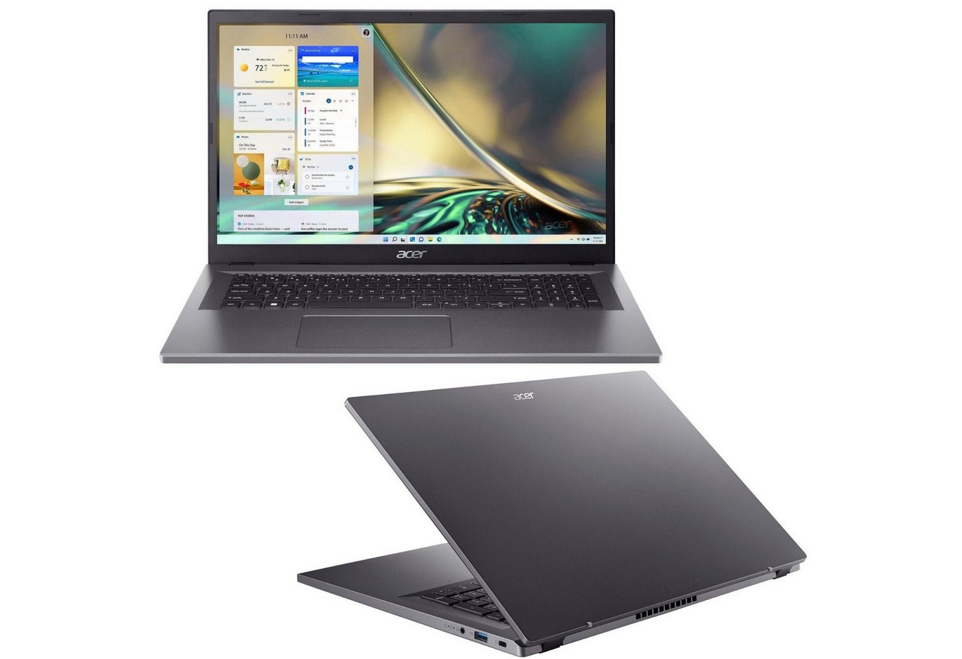 Acer A317-55, 16GB RAM, Notebook (44,00 cm/17.3 Zoll, Intel N100 N100, UHD Grafik, 256 GB SSD, inkl. Microsoft Office 2021 Pro Vollversion) von Acer