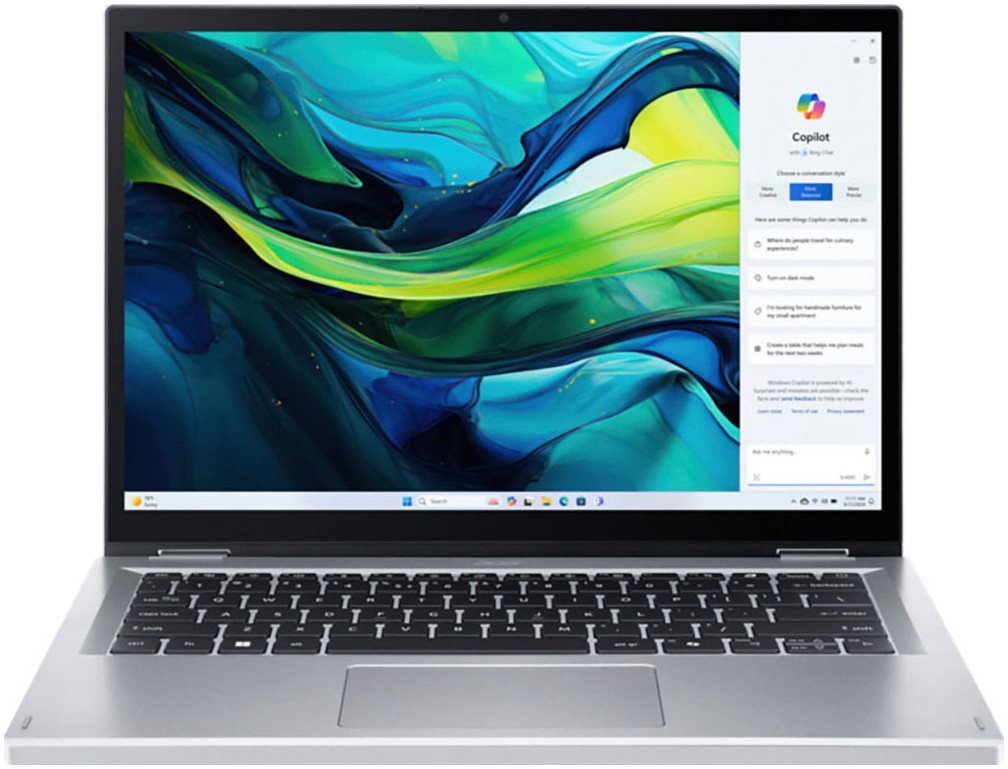 Acer Aspire Go Spin 14 (AGSP14-31PT-36R6) Convertible Notebook (35,56 cm/14 Zoll, Intel Core 3 N355, Iris Xe Graphics, 512 GB SSD) Acer Aspire Go Spin 14 (AGSP14-31PT-36R6) Convertible Notebook (35,56 cm/14 Zoll, Intel Core 3 N355, Iris Xe Graphics, 512 GB SSD) von Acer
