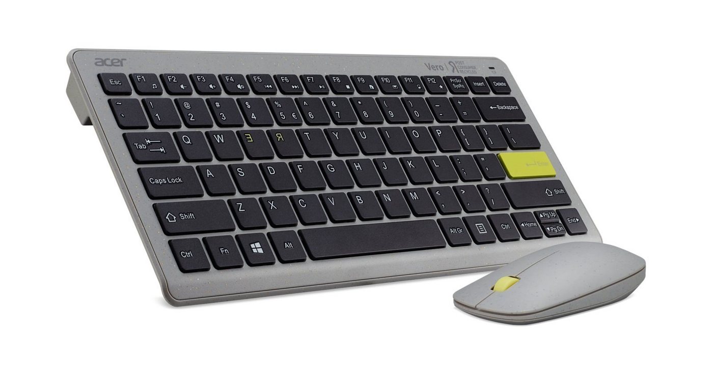 Acer Acer Vero Combo Set AAK125 Funktastatur mit Maus grau Tastatur- und Maus-Set von Acer