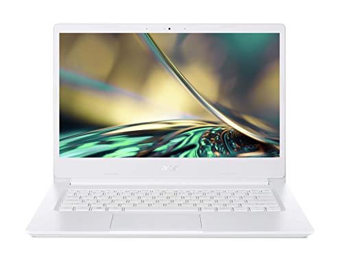Acer Aspire 1 (A114-61-S0G8) Laptop 14 Zoll Windows 10 Home im S-Mode Notebook - FHD IPS Display, Qualcomm Snapdragon 7c Compute Platform, 4 GB LPDDR4X RAM, 64 eMMC, AdrenoTM 618 GPU, Weiß von Acer