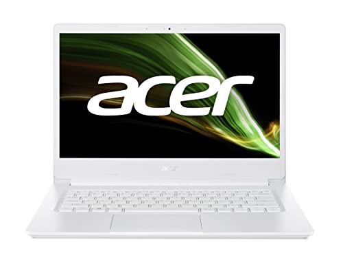 Acer Aspire 1 (A114-61-S2RF) Laptop | 14 FHD Display | Qualcomm Snapdragon 7c Compute Platform | 4 GB RAM | 64 GB eMMC | Qualcomm AdrenoTM 618 GPU | Windows 11 | QWERTZ Tastatur | weiß von Acer