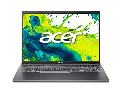 Acer Aspire 16 (A16-51GM-53Q3) Laptop | 16" WUXGA IPS Display | Intel Core 5 120U | 16 GB RAM | 512 GB SSD | NVIDIA Geforce RTX 2050 | Windows 11 | QWERTZ Tastatur | grau von acer