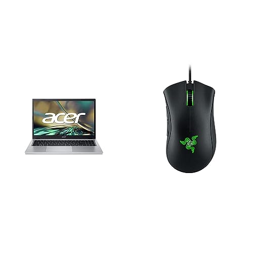 Acer Aspire 3 (A315-24P-R9JA) Laptop | 15,6 FHD Display | AMD Ryzen 5 7520U & Razer DeathAdder Essential (2021) - Kabelgebundene Gaming-Maus von Acer