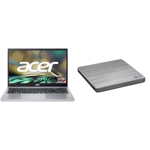Acer Aspire 3 (A315-24P-R9JA) Laptop | 15.6 FHD Display & Hitachi-LG GP60 External DVD Drive, Slim Portable DVD Burner/Writer/Player for Laptop von Acer