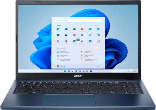 Acer Aspire 3 Thin & Light Laptop - 15,6 Zoll Full HD IPS Touch Display - AMD Ryzen 5 7520U - 8GB LPDDR5-512GB SSD - Wi-Fi 6 - Steam Blue, A315-24PT-R90Z von Acer