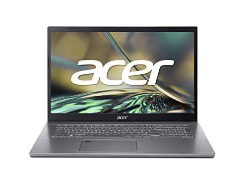 Acer Aspire 5 (A517-53G-75QH) Laptop 17 Zoll Windows 11 Home Notebook - FHD IPS Display | Intel Core i7-1260P | 16 GB DDR4 RAM | 1 TB SDD | NVIDIA Geforce RTX 2050-4 GB GDDR6 | QWERTZ, Grau von Acer
