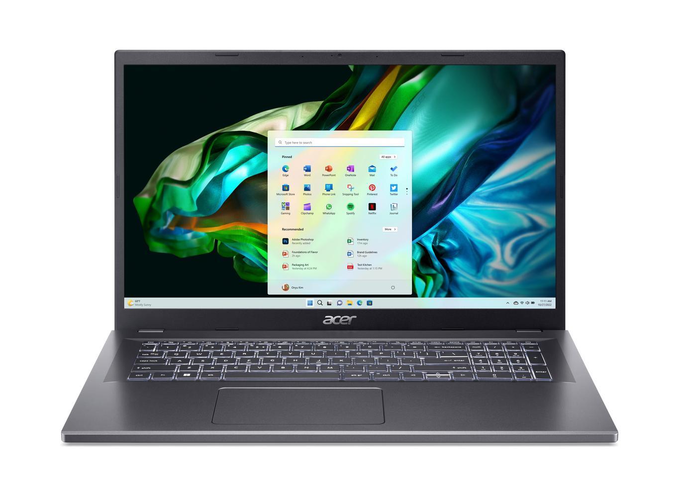 Acer Aspire 5 (A517-58GM-58PF) - International Keyboard (QWERTY) 17,3" Full-HD IPS, i5-1335U, 16GB RAM, 512GB SSD, Geforce RTX 2050, Windows 11, US In von Acer