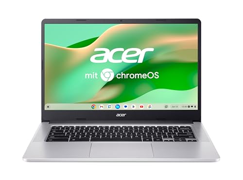 Acer Chromebook 314 (CB314-3HT-C0CQ) Laptop | 14" FHD Touch-Display | Intel Celeron N4500 | 8 GB RAM | 128 GB eMMC | Intel UHD Graphics | Google ChromeOS | Silber von Acer