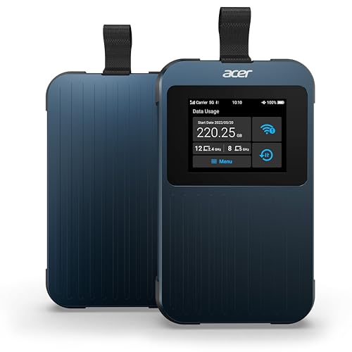 Acer Connect Enduro M3 5G Router (LTE ) | Mobiler WLAN Karte | WiFi 6 | Dual 2.4 & 5.0 GHz | Nano & Virtual SIM | 6500mAh Batterie | USB 3.0 Type-C | MIL-STD-810H von Acer