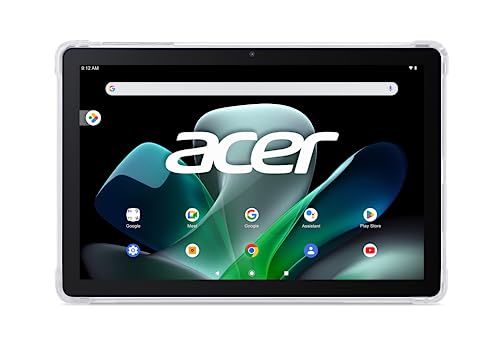 Acer Iconia Tab M10 Tablet 10 Zoll WUXGA (1920 x 1200, ‎MediaTek Kompanio 500, 4 GB RAM, 64 GB, Bluetooth, USB-C, Wi-Fi, MicroSD, Audio, Front- und Rückkamera, Android 12), silberfarben + Hülle von Acer