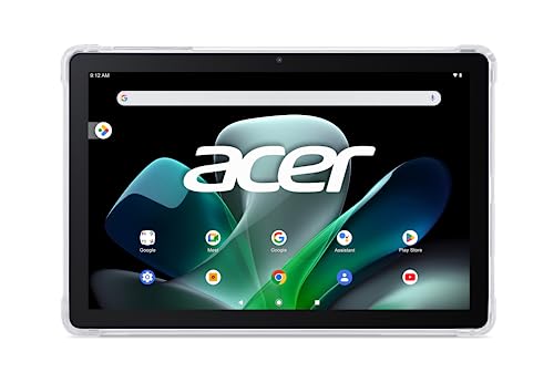 Acer Iconia Tab M10 Tablet 10 Zoll WUXGA (1920 x 1200, ‎MediaTek Kompanio 500, 4 GB RAM, 64 GB, Bluetooth, USB-C, Wi-Fi, MicroSD, Audio, Front- und Rückkamera, Android 12), silberfarben + Hülle von acer