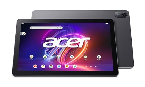 Acer Iconia Tab P10 (P10-21Q-83VZ) Tablet 10 Zoll (26,42 cm) 2K QLED IPS Touch Display - MediaTek MT8781 Octa-Core Prozessor, 6 GB LPDDR4X RAM, 256 GB UFS Speicher, Android 14, Grey + Portfolio Case von acer