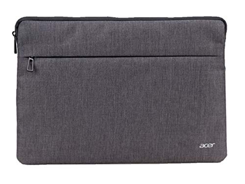 Acer Laptophülle - Laptoptasche 15.6 zoll, Notebook, Tablet, Laptop Tasche, wasserabweisendes Außenmaterial, Schutz vor Schmutz und Stoßschäden, Fronttasche, hellgrau von Acer
