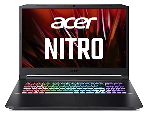 Acer Nitro 5 (AN517-54-71TL) Gaming Laptop | 17, 3 FHD 144Hz Display | Intel Core i7-11800H | 16 GB RAM | 512 GB SSD | NVIDIA GeForce RTX 3070 | Windows 11 | QWERTZ Tastatur | schwarzrot von Acer