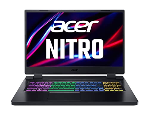 Acer Nitro 5 (AN517-55-72U5) Gaming Laptop | 17,3" WQHD 165Hz Display | Intel Core i7-12700H | 16 GB RAM | 1 TB SSD | NVIDIA GeForce RTX 4060 | Windows 11 | QWERTZ Tastatur | schwarz von Acer