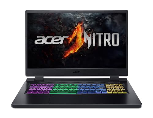 Acer Nitro 5 (AN517-55-738R) Gaming Laptop | 17, 3 FHD 144Hz Display | Intel Core i7-12700H | 16 GB RAM | 512 GB SSD | NVIDIA GeForce RTX 3060 | Windows 11 | QWERTZ Tastatur | schwarz von Acer