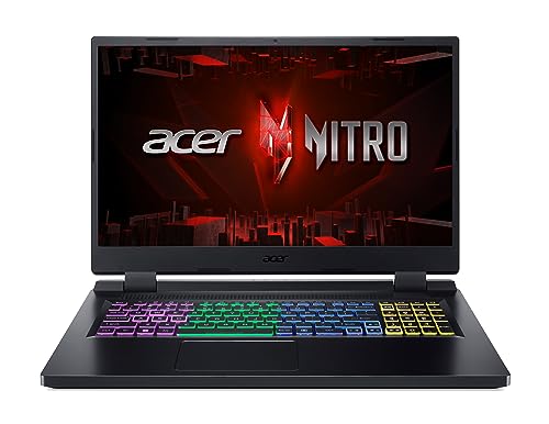 Acer Nitro 5 (AN517-55-98D8) Gaming Laptop | 17,3" WQHD 165Hz Display | Intel Core i9-12900H | 32 GB RAM | 1 TB SSD | NVIDIA GeForce RTX 4060 | Windows 11 | QWERTZ Tastatur | schwarz von Acer