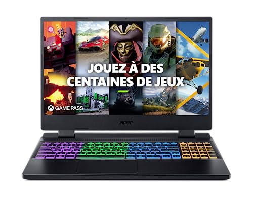 Acer Nitro 5 AN515-58-5335 Gaming-Laptop, 39,6 cm (15,6 Zoll), FHD IPS 144 Hz, Gamer Laptop (Intel Core i5-12450H, NVIDIA GeForce RTX 4050, 16 GB RAM, 512 GB SSD, Windows 11) – Gaming-PC, Schwarz von Acer