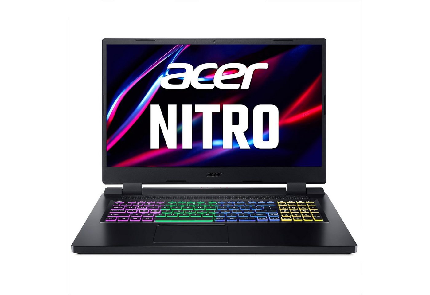 Acer Nitro 5 AN517-55, 16GB RAM, Gaming-Notebook (44,00 cm/17.3 Zoll, Intel Core i7 12650H, RTX 4050, 500 GB SSD, Windows 11 Pro 64Bit + MS Office 2021 Plus, Beleuchtete Tastatur) von Acer