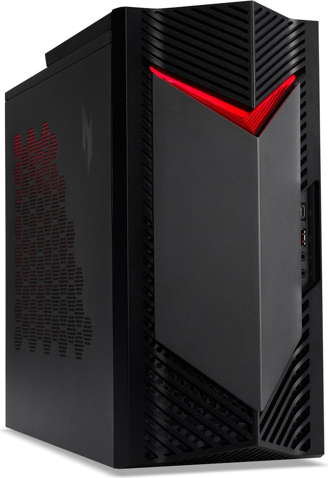 Acer Nitro 50 N50-656 - Tower - Core i7 i7-14700F / 2.1 GHz - RAM 32 GB - SSD 1.024 TB - NVMe - GeForce RTX 4060 - 1GbE, 802.11ax (Wi-Fi 6E) - WLAN: Bluetooth, 802.11a/b/g/n/ac/ax (Wi-Fi 6E) - Win 11 Home - Monitor: keiner (DG.E3UEG.005) von Acer