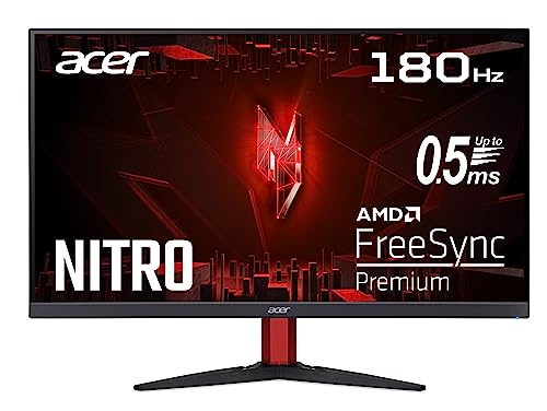 Acer Nitro KG272S3 Gaming Monitor 27 Zoll (69 cm Bildschirm) Full HD, 180Hz, bis zu 0.5ms (GTG), 2xHDMI 2.0, DP 1.2, FreeSync Premium, Schwarz, ‎UM.HX2EE.301 von acer