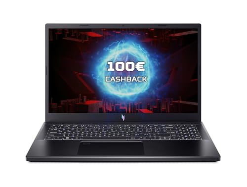 Acer Nitro V 15 (ANV15-51-51MR) Gaming Laptop | 15.6" FHD IPS 144Hz Display | Intel Core i5-13420H | 16GB RAM | 512 GB SSD | NVIDIA GeForce RTX 4050 | Windows 11 | QWERTY Tastatur | schwarz von acer
