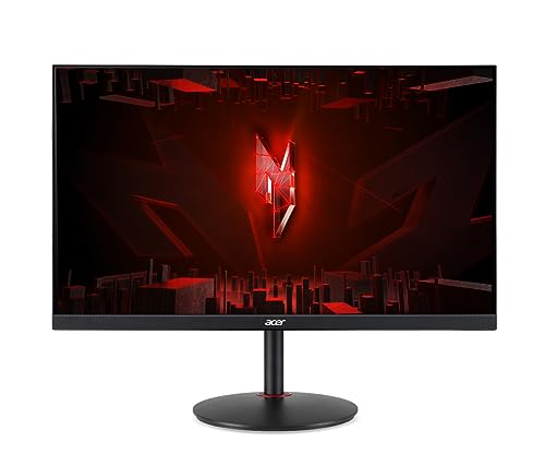 Acer Nitro XV252QF Gaming Monitor 24,5 Zoll (62 cm Bildschirm) Full HD, 390Hz OC , 360Hz DP, 240Hz HDMI, 1ms (G2G), 2xHDMI 2.0, 1.4, höhenverstellbar, drehbar, HDMI/DP FreeSync Premium Schwarz von acer