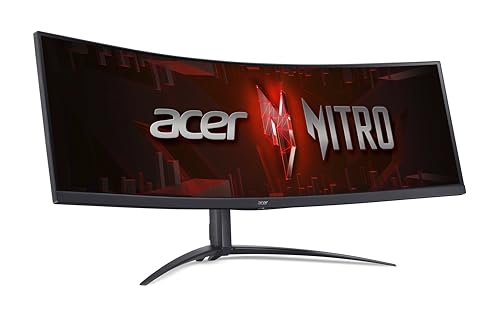 Acer Nitro XZ452CUV Gaming Monitor 44,5 Zoll (113 cm Bildschirm) DQHD, 165Hz, 4ms(GTG), 2xHDMI 2.1, DP 1.4, Curved, höhenverstellbar, FreeSync Premium Pro von Acer