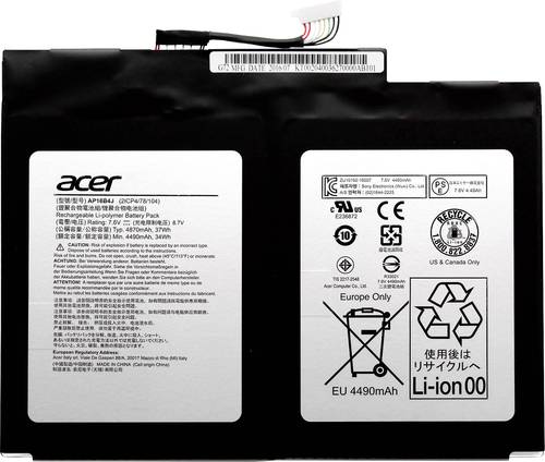 Acer Notebook-Akku KT.00204.003 7.6V 4870 mAh von Acer