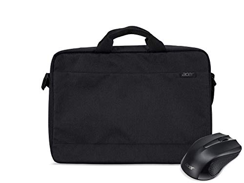 Acer Notebook Starter Kit 2. Gen (Acer Wireless Maus + Tasche (geeignet für bis zu 15,6 Zoll Notebooks und Chromebooks) schwarz von Acer