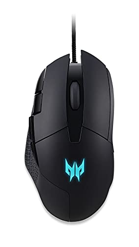 Acer Predator Cestus 315 Gaming Maus (6.500 DPI, 100 IPS Tracking, 6 programmierbare Tasten, 1 ms Reaktionszeit, RGB Beleuchtung, schwarz von Acer