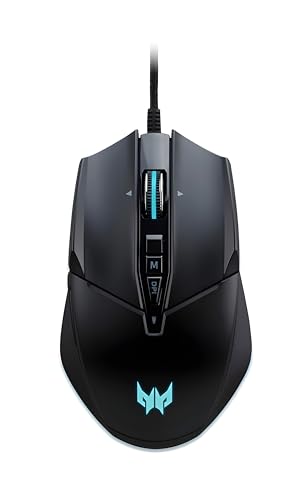 Acer Predator Cestus 335 Gaming Maus (19.000 DPI, 400 IPS Tracking, 10 programmierbare Tasten, 0,5 ms Reaktionszeit, RGB Beleuchtung), schwarz von acer
