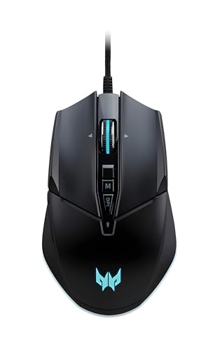 Acer Predator Cestus 335 Gaming Maus (19.000 DPI, 400 IPS Tracking, 10 programmierbare Tasten, 0,5 ms Reaktionszeit, RGB Beleuchtung), schwarz von Acer