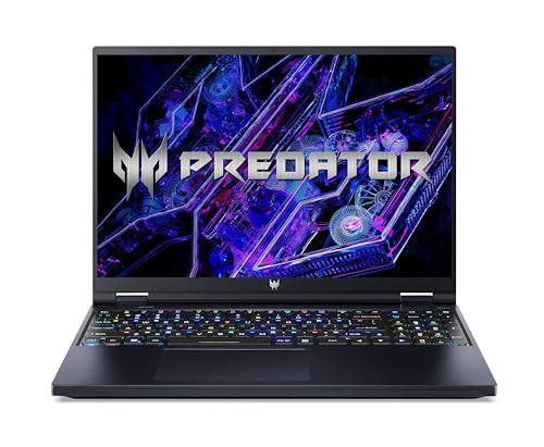 Acer Predator Helios 16 (PH16-71-92YG) Gaming Laptop | 16" WQXGA 240Hz Display | Intel Core i9 13900HX | 32 GB RAM | 2 TB SSD | NVIDIA GeForce RTX 4080 | Windows 11 | QWERTZ Tastatur | schwarz von Acer