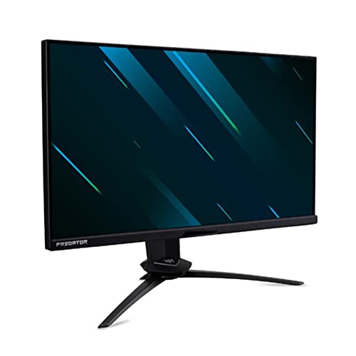 Acer Predator X25 Gaming Monitor 24,5 Zoll (62 cm Bildschirm) Full HD, 360Hz DP, 240Hz HDMI, 1ms (G2G), 2xHDMI 2.0, DP 1.4, höhenverstellbar, drehbar, GSync, HDMI VRR, NVIDIA Reflex, ULMB, Schwarz von Acer