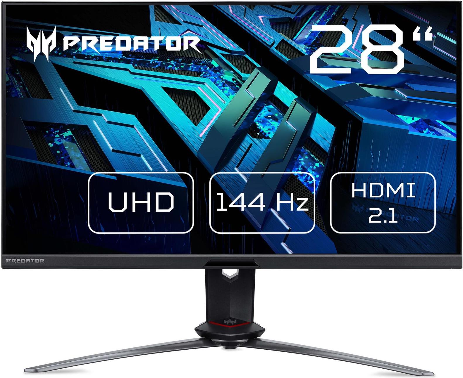 Acer Predator XB283KKV Gaming Monitor 71,1cm (28 )(UHD, IPS, 1ms, 144Hz, HDMI, DisplayPort, USB-C, G-Sync) [Energieklasse G] (UM.PX3EE.V01) von Acer
