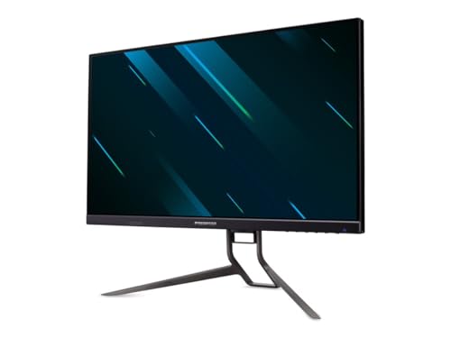 Acer Predator XB323QKNV Gaming Monitor 31,5 Zoll (80 cm Bildschirm) 4K (UHD),144Hz, 1ms (G2G), 2xHDMI 2.1, DP 1.4, höhenverstellbar, G-sync Compatible, DP AdaptiveSync, HDMI VRR, Schwarz von Acer