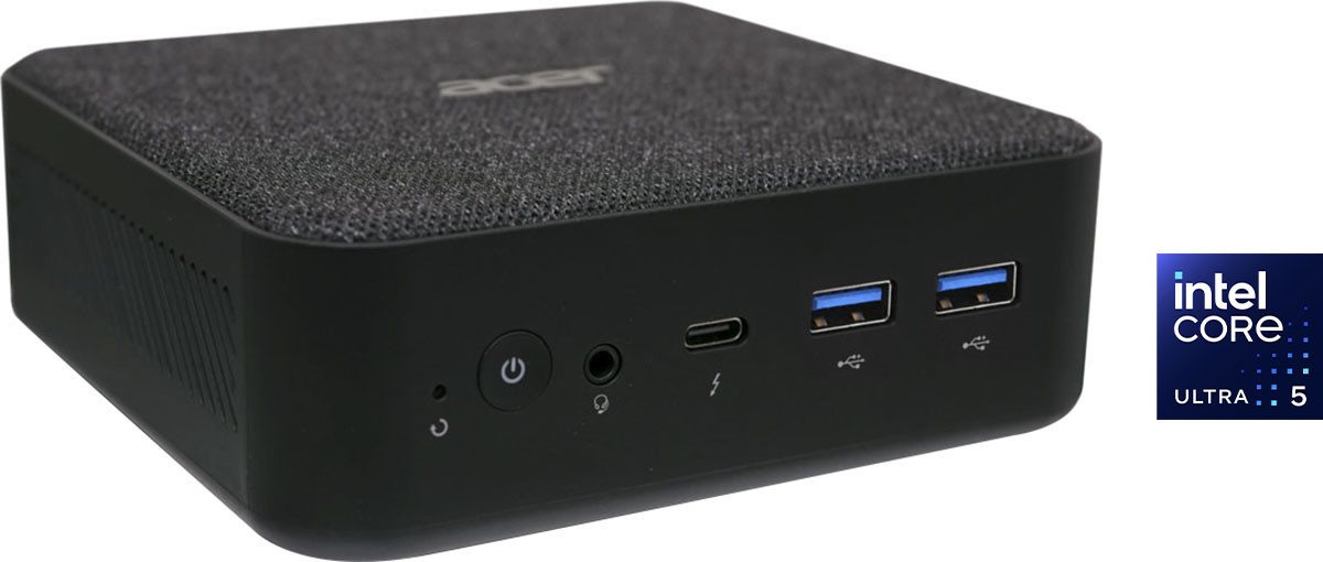 Acer Revo RB102 Mini-PC (Intel Core Ultra 5 125U, Intel Graphics, 16 GB RAM, 512 GB SSD, Luftkuhlung) von Acer