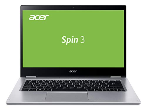 Acer Spin 3 (SP314-54N-53GH) 35,6 cm (14 Zoll Multi-Touch Full-HD IPS) Convertible Laptop (Intel Core i5-1035G4, 16 GB RAM, 1.000 GB PCIe SSD, Intel Iris Plus Graphics, Win 10 Home) silber von Acer