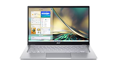 Acer Swift 3 (SF314-512-759E) Ultrabook/Laptop | 14 WQHD Display | Intel Core i7-1260P | 16 GB RAM | 1 TB SSD | Intel Iris Xe Grafik | Windows 11 | QWERTZ Tastatur | Silber von Acer