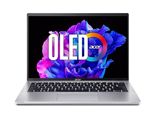 Acer Swift Go (SFG14-71-582W) Ultrabook/Laptop | 14" WQ2.8K OLED Display | Intel Core i5-13500H | 16 GB RAM | 512 GB SSD | Intel Iris Xe Grafik | Windows 11 | QWERTZ Tastatur | Silber von Acer