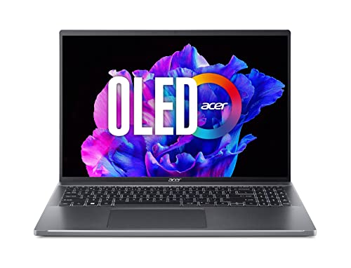 Acer Swift Go (SFG16-71-78CN) Ultrabook/Laptop | 16" 3.2K OLED 120Hz Display | Intel Core i7-1355U | 16 GB RAM | 512 GB SSD | Intel Iris Xe Grafik | Windows 11 | QWERTZ Tastatur | grau von Acer