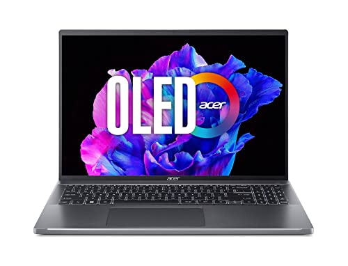 Acer Swift Go (SFG16-71-78CN) Ultrabook/Laptop | 16" 3.2K OLED 120Hz Display | Intel Core i7-1355U | 16 GB RAM | 512 GB SSD | Intel Iris Xe Grafik | Windows 11 | QWERTZ Tastatur | grau von acer
