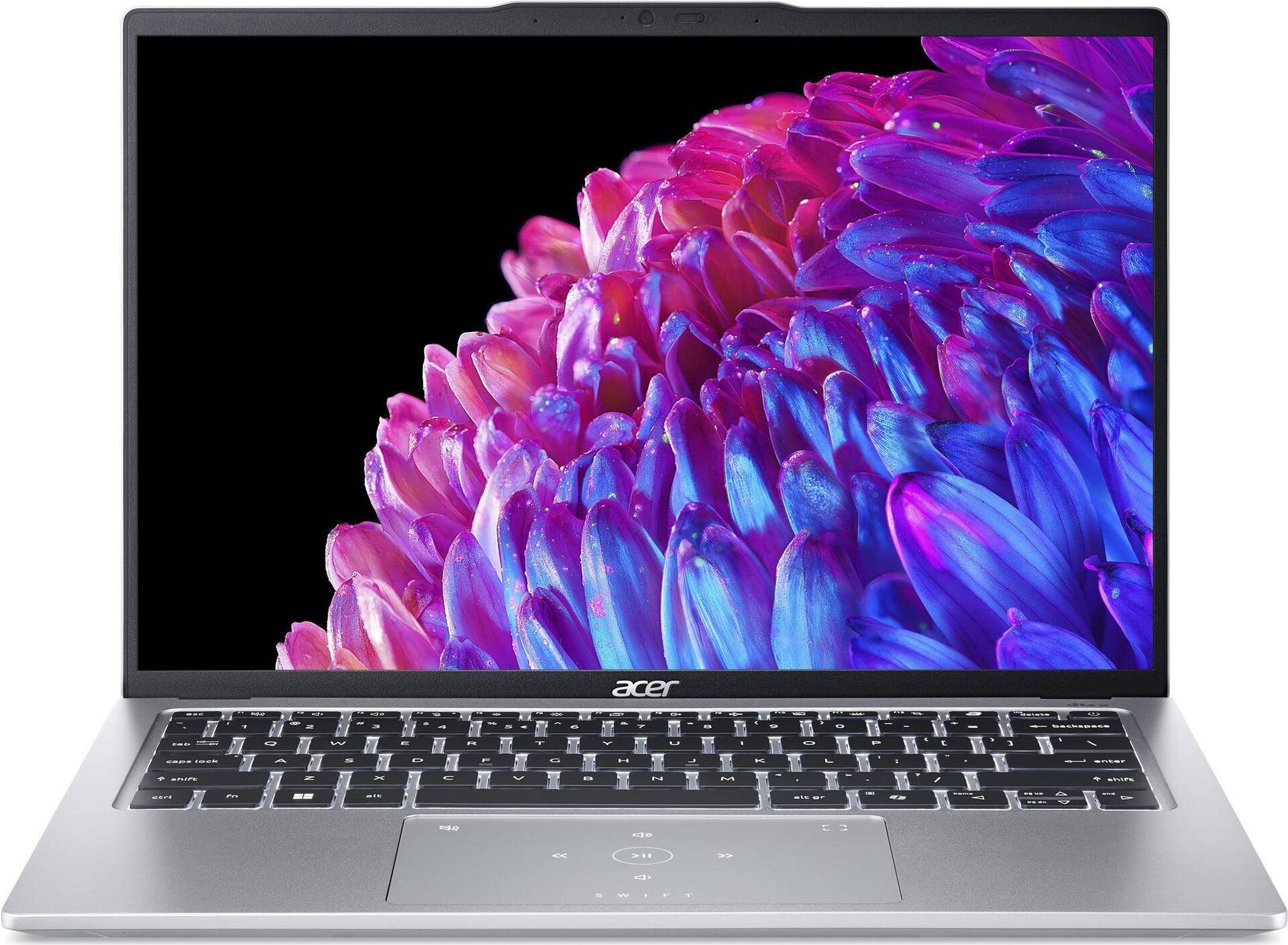 Acer Swift Go 14 SFG14-73 - 180°-Scharnierdesign - Intel Core Ultra 7 155U / 1.7 GHz - Win 11 Home - Intel Graphics - 32 GB RAM - 1.024 TB SSD NVMe - 35.6 cm (14) OLED 2880 x 1800 (WQXGA+) @ 90 Hz - Wi-Fi 6E - Reines Silber - kbd: Deutsch (NX.KWMEG.00E) von Acer