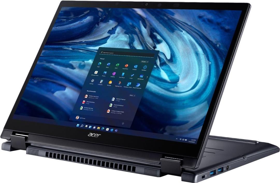 Acer TravelMate Spin P4 TMP414RN-52 - Flip-Design - Intel Core i5 1240P / 1.7 GHz - Win 11 Pro - Iris Xe Graphics - 8 GB RAM - 256 GB SSD - 35.6 cm (14) IPS Touchscreen 1920 x 1200 - Wi-Fi 6E - Slate Blue - kbd: Deutsch von Acer