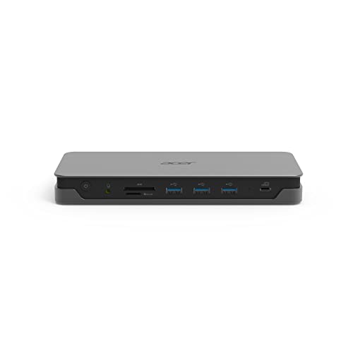 Acer USB C Docking Station USB Type-C Gen 1 Dock ADK230-2xHDMI 2.0, DisplayPort 1.4, USB Type-C 3.1Gen.1, 3xUSB3.1 Type-A Gen.1, RJ45/LAN, SD Kartenleser, Audio-Anschluss (auch für Headset) von Acer