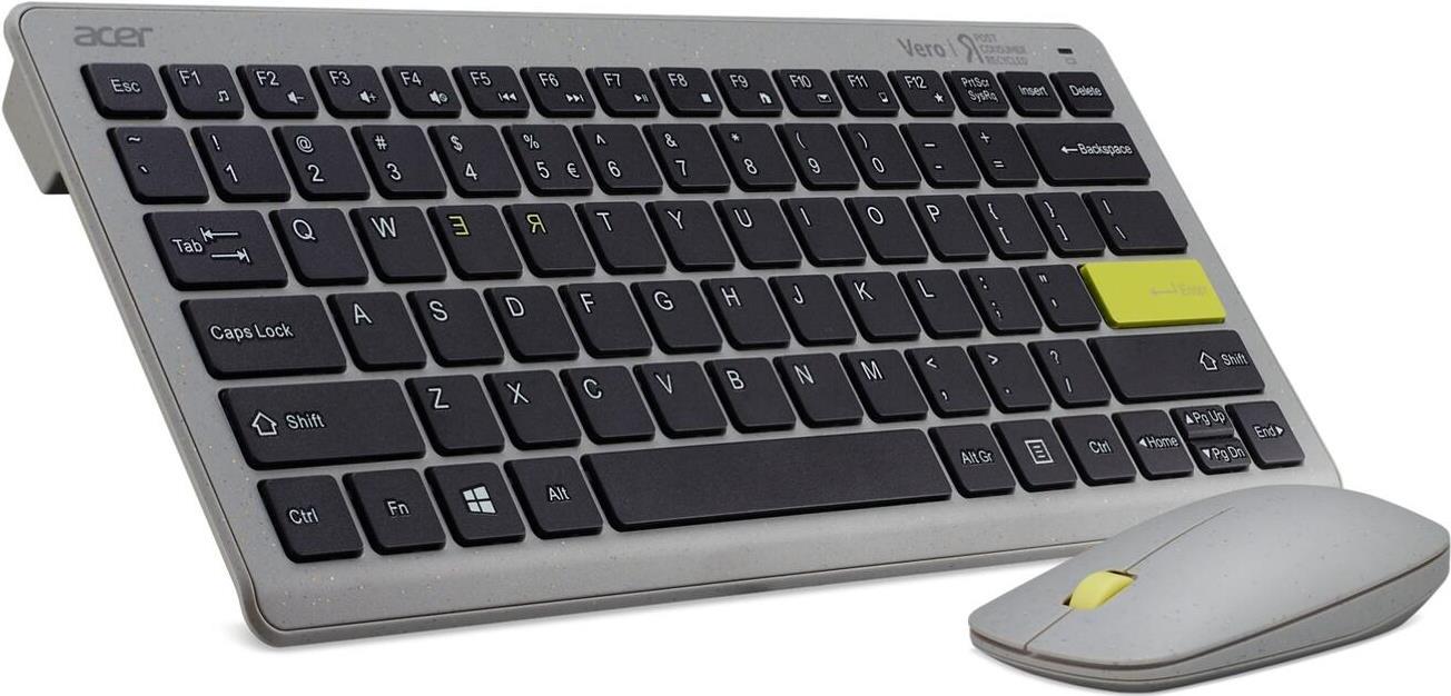 Acer Vero Combo set AAK124 antimikrobielle Tastatur und Macaron Maus grau/gelb (GP.ACC11.02R) von Acer